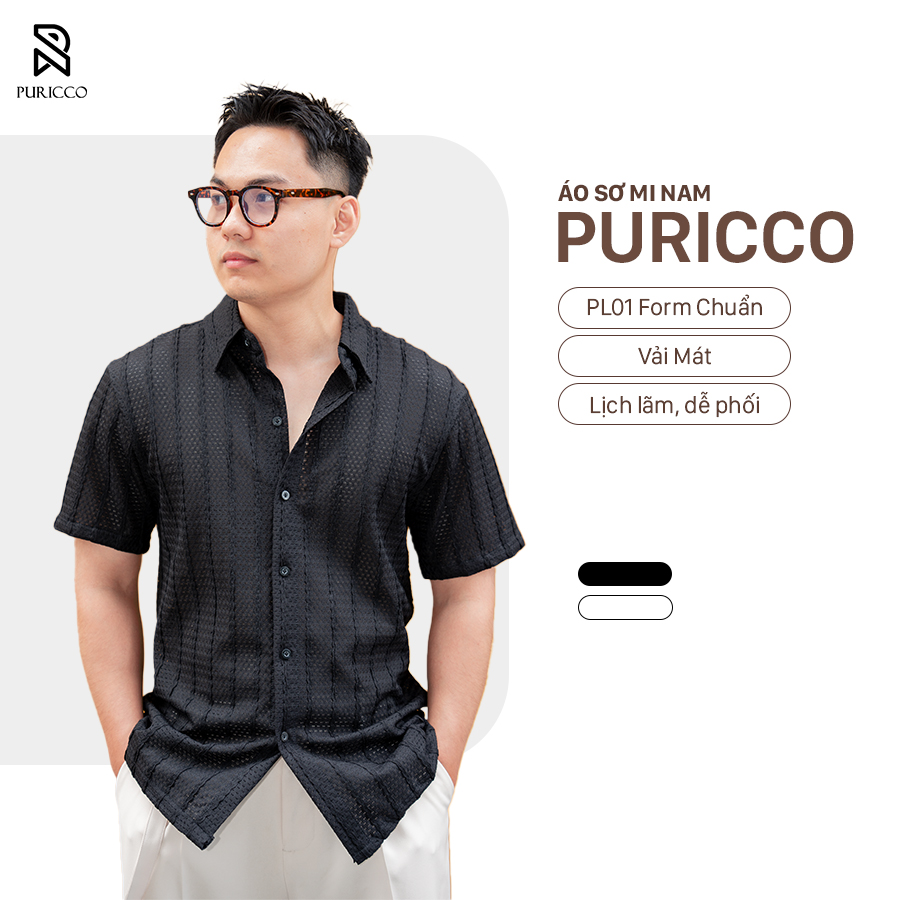 Áo Sơ Mi Cuban Ngắn Tay Puricco - Ảnh 2